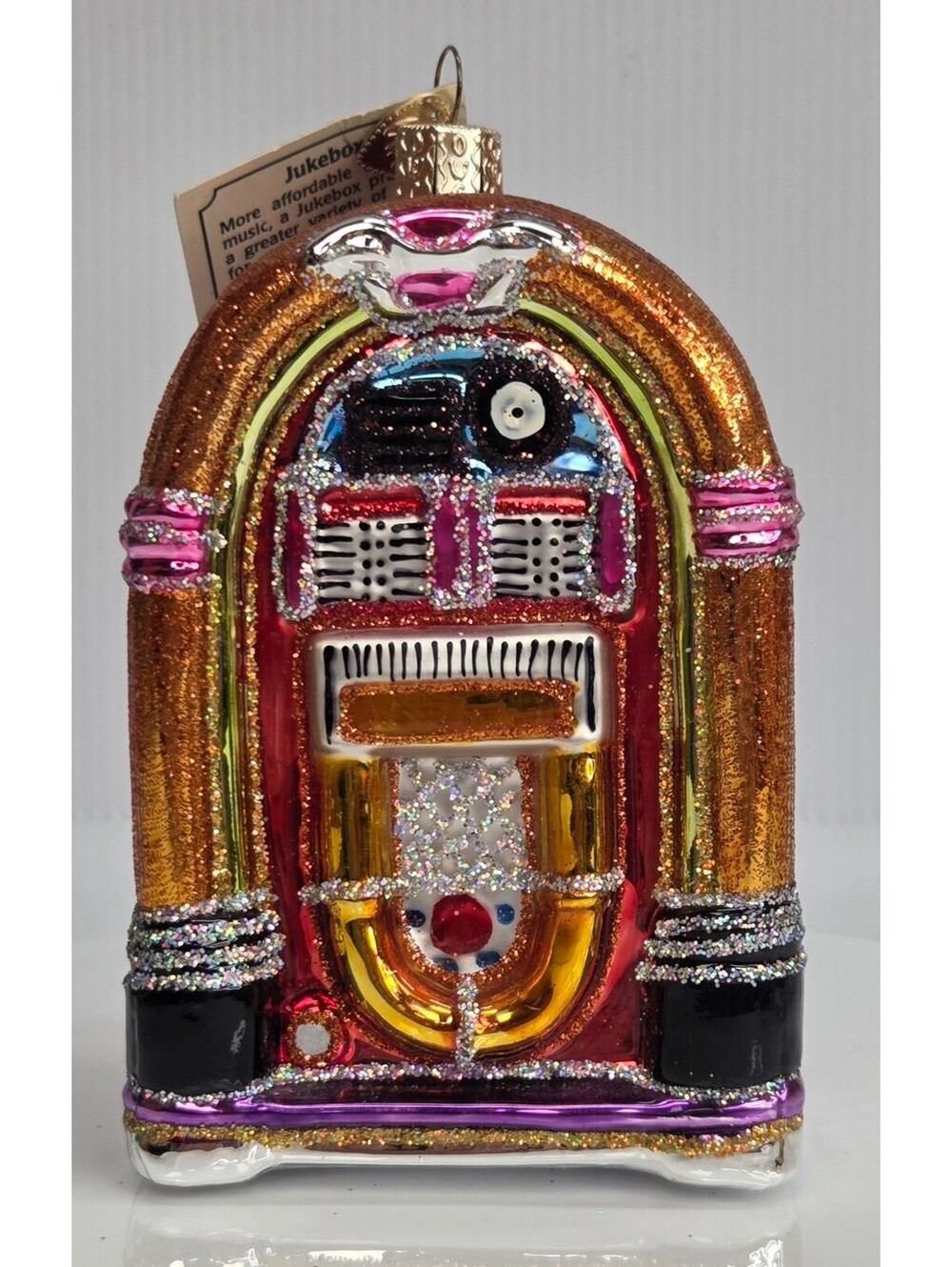 Old World Christmas Jivin' Jukebox 38046 Glass Ornament NWT Rock Roll